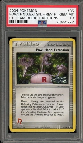 Pokemon Pow! Hand Extension EX Team Rocket Returns Reverse Holo #85 PSA 10