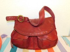 Lucky Brand "Stash" Shoulder Handbag Maple Red Leather VNICE 189.00
