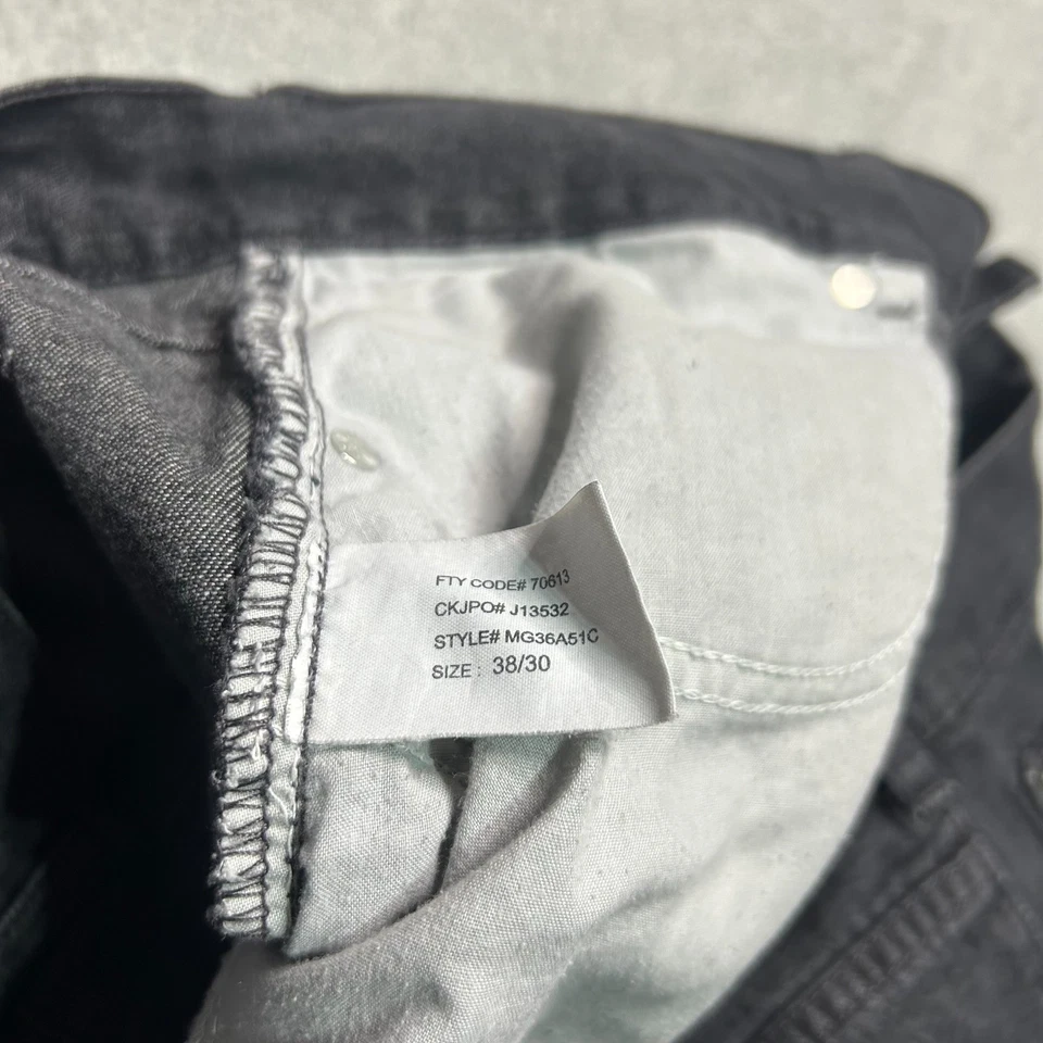 Vintage Calvin Klein Jeans Mens 38 X 30 Black Straight Leg Baggy Y2K Denim - Image 4 of 4