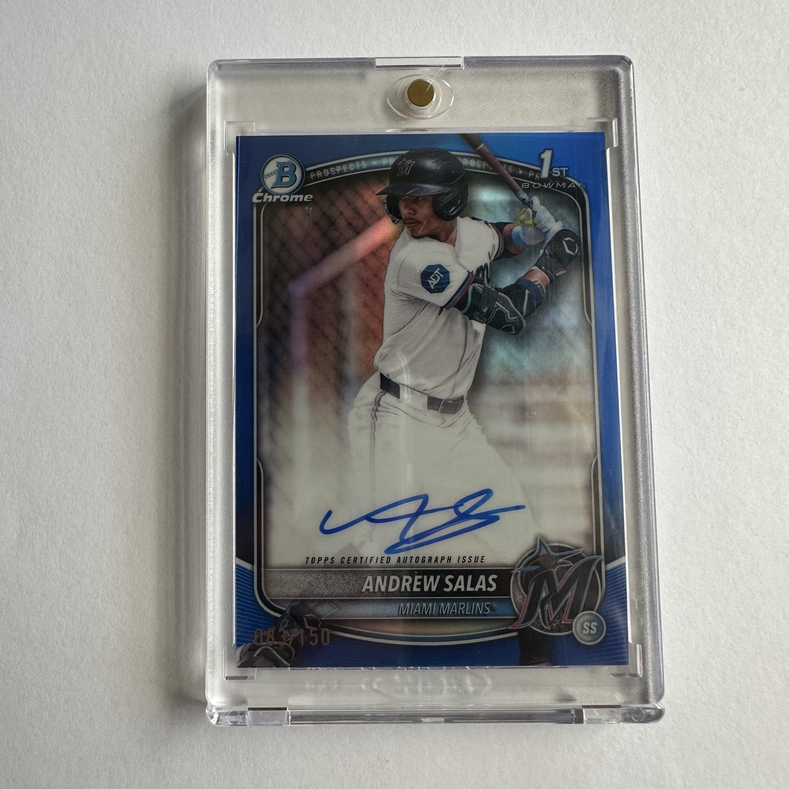 2025 Bowman Chrome #CPA-AS Andrew Salas - Blue Refractor Auto 083/150