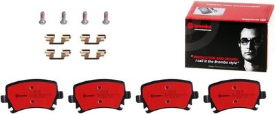 Brembo P85073N Premium Ceramic Rear Disc Brake Pad Set fits Audi/Volkswagen