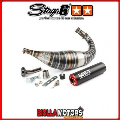 S6-96188951/RE Auspuff Stage6 R/T 90 - 100cc CNC Rot / Schwarz BETA RR SM 50cc (