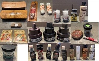 Shoe Polish Kit Brush Conditioner Cream Waterproofing Cloth Laces