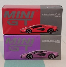 MINI GT 1:64 LAMBORGHINI COUNTACH LP 800-4 SET OF TWO VARIATIONS.