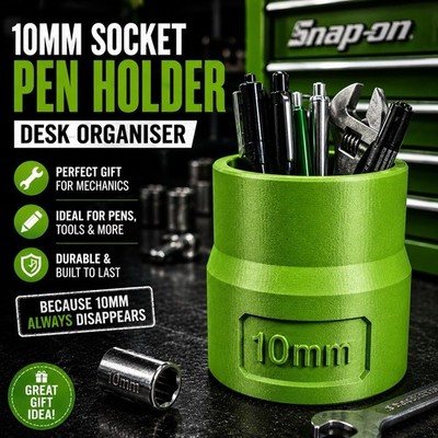 10 mm Steckschlüssel Stifthalter Mechaniker Schreibtisch Ordnung Werkstatt Geschenk Snap On Mac Tools v2