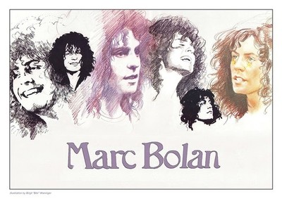 Germany only - Marc Bolan ''Bibi'' poster - size 59,4 cm x 81,1 cm [23,4'' x 31,9'']