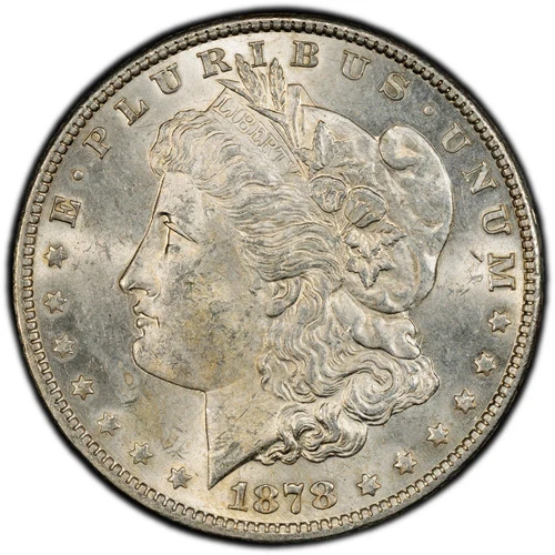 1878 7/8 TF MORGAN DOLLAR VAM 41C BEARDED LADY SUPER CD RARE IN PCGS MS63