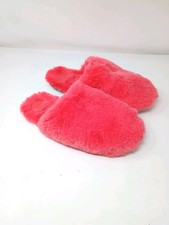 Anthropologie Sadie Slipper Faux Fur Neon Pink M/L