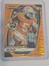 2025 Panini Prizm Draft Picks Bru McCoy Orange Pulsar 1/75 SP #123 Tennessee RC