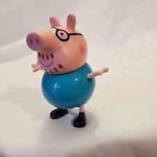 Peppa Pig Daddy Pig 3" Tall Action Figure Cake Topper 2003 Jazzware