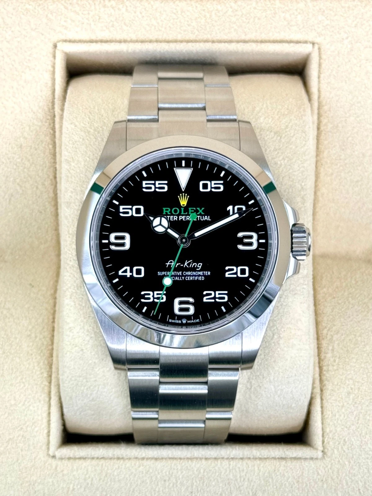 2023 Rolex Air-King 40mm 126900 Stainless Steel Black Dial