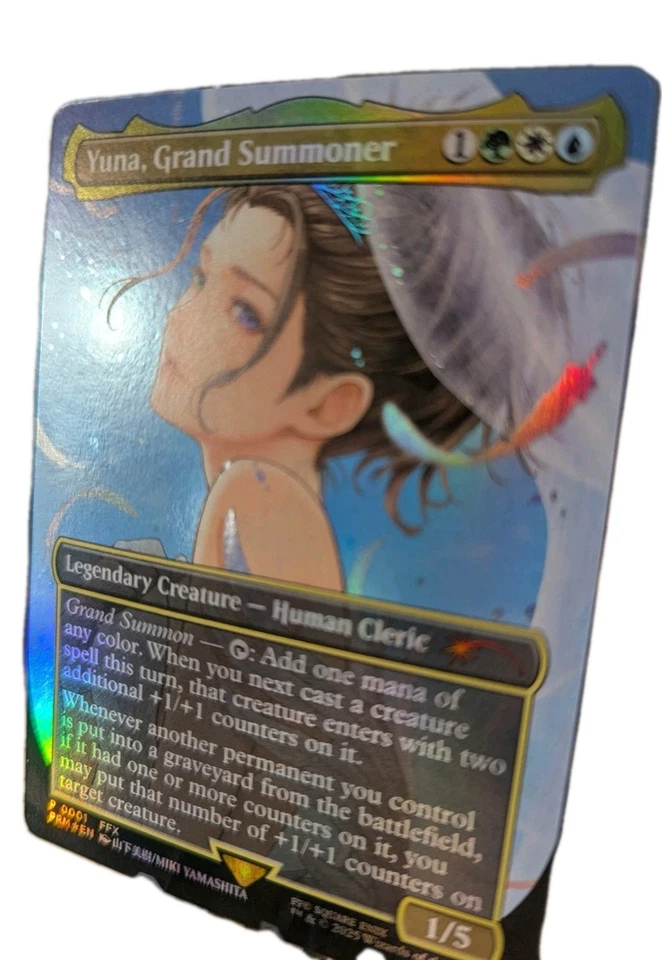 Yuna, Grand Summoner (Borderless) (promo Foil) Final Fantasy Foil - Image 3 of 4