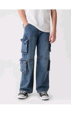 NWT Gap Kids Boy's Double Cargo Baggy Jeans Size 7 Slim