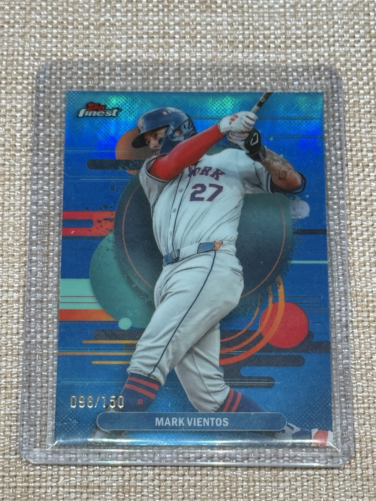 2025 Topps Finest - Uncommon Mark Vientos #193 Blue Refractor /150