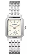 NEW Tory Burch TBW1510 Robinson Silver Tone Stainless Steel Quartz Women's Watch