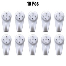 40mm Heavy Duty Hard Wall Hanging Hooks Strong White Nail Fixing Picture Hook