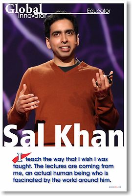 Sal Khan - Khan Academy - NEW Famous Person Motivational Classroom POSTER