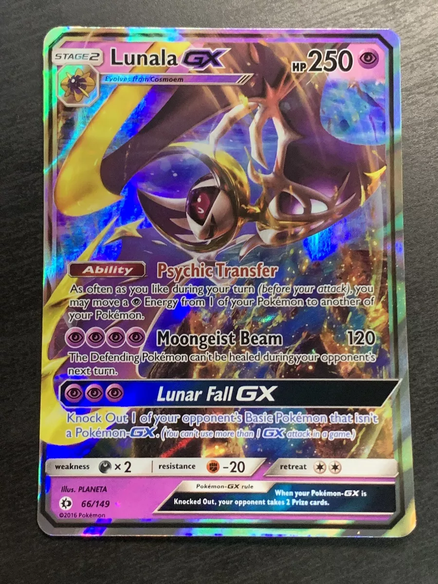 2017 Sun & Moon Pokemon Card TCG Lunala GX #66 Foil Lunala-GX