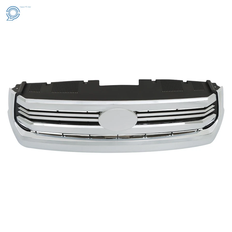 Fit For 2014 15-2021 Toyota Tundra Plastic Front Bumper Grille Assembly Chrome Foto 2 de 4