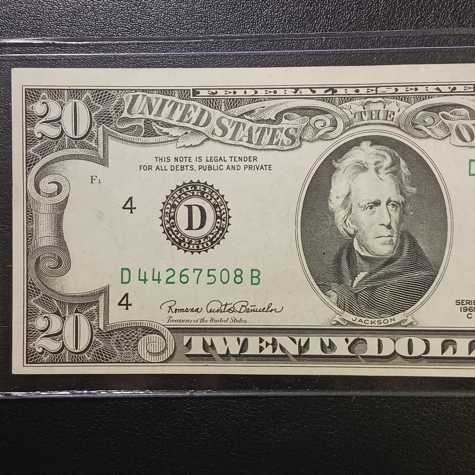 1969 C (Twenty) $20  Dollar  Federal Reserve Banknote - Cleveland, OH (Nice) - Image 4 of 4
