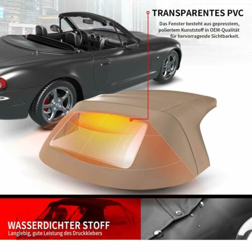 Capota convertible techo blando funda marrón para Mazda MX-5 I NA MX-5 II NB 1989-05 - Imagen 3 de 7
