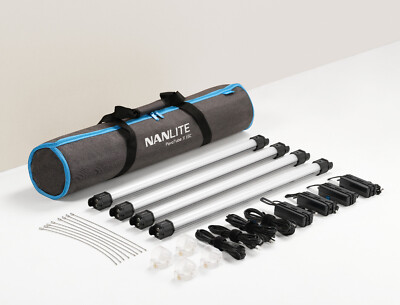 Nanlite 4er quad KIT PavoTube II 15C LED Dauerlicht Studio Leuchte Tageslicht