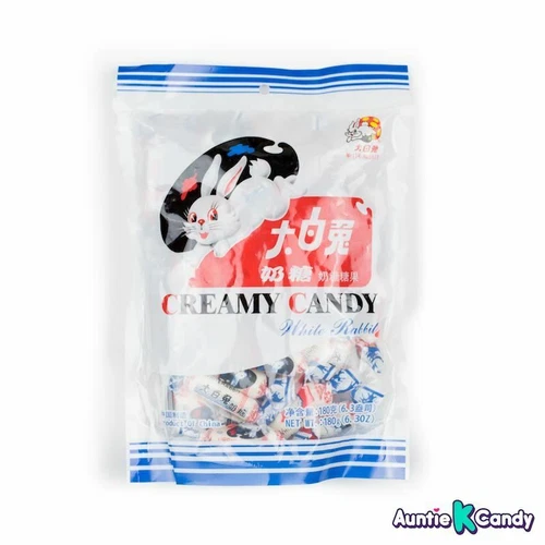 White Rabbit Creamy Milk Chewy Candy Rice Paper Wrapping, 6.3 oz