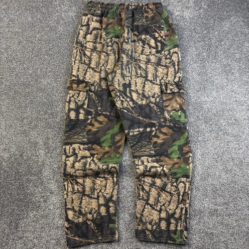 Pantalones deportivos de carga vintage Jerzees al aire libre camuflados para hombre M Trebark Grunge hechos en EE. UU. - Imagen 6 de 9