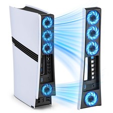 Ps5 Pro 4 Cooling Fans,Efficient Quiet Cooler Fan with Adjustable Speed 1 Pc 