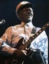 Chuck Berry signed autographed 11x14 w/PROOF of years at 