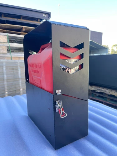 380Widex200Depthx500Hmm Black Kangaroo Aluminium Jerry Can Holder 3mm Flat Plate - Picture 10 of 16