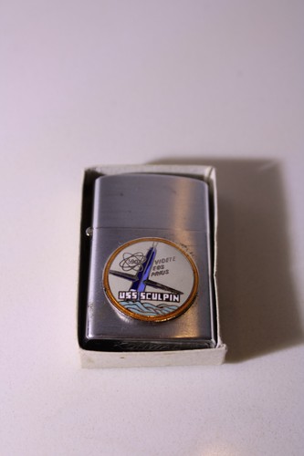 1970's USS Sculpin SSN-590 Insignia Lighter Konwal Baby in Original Box - Picture 3 of 8