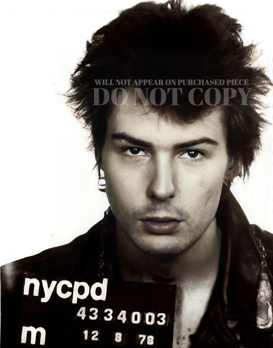 Sid Vicious Mugshot Photograph 8 X 10 - Rare 1978 Mug Shot - Sex