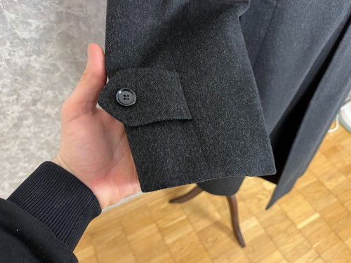 Pal Zileri Charcoal Wool Vintage Raglan Shoulder Italian Coat Overcoat 44, EU 54 - Picture 3 of 8