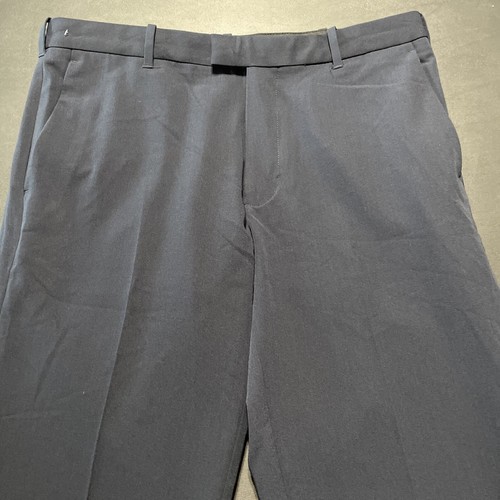 Pantaloni eleganti dritti Izod Performance elasticizzati comodi flessibili blu navy 32x32 - Foto 4 di 11