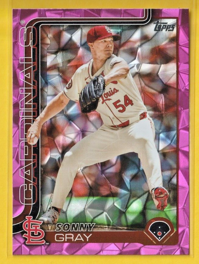 2025 Topps Series 1 Baseball SONNY GRAY Pink Diamante Parallel #306