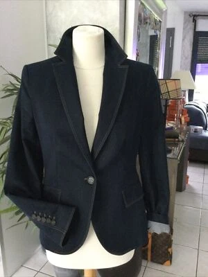 Veste blazer ZARA taille L bleu jean denim tres bon etat - Photo 1/4