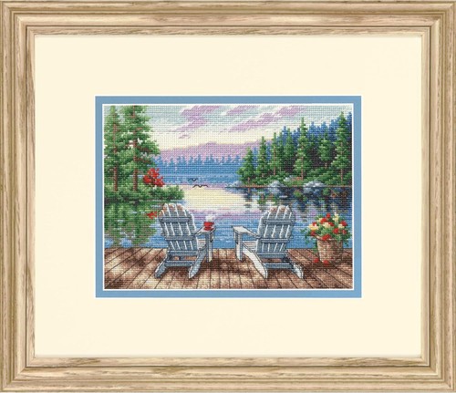 Cross Stitch Kit ~ Dimensions Gold Collection Petites Lakeside Morning #70-65231 - Picture 2 of 8