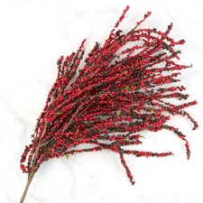 Factory Direct Craft Artificial Mixed Red Dense Foam Berry Cluster Spray