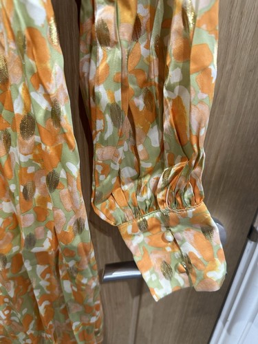NEVER FULLY DRESSED Vienna Gold Wrap Dress Size 8 GENUINE RRP £99 #U8 - Picture 10 of 10