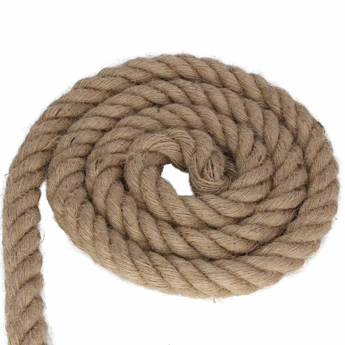 20mm Thick Natural Jute Hessian Rope Cord Braided Twisted Decking Boating  Garden