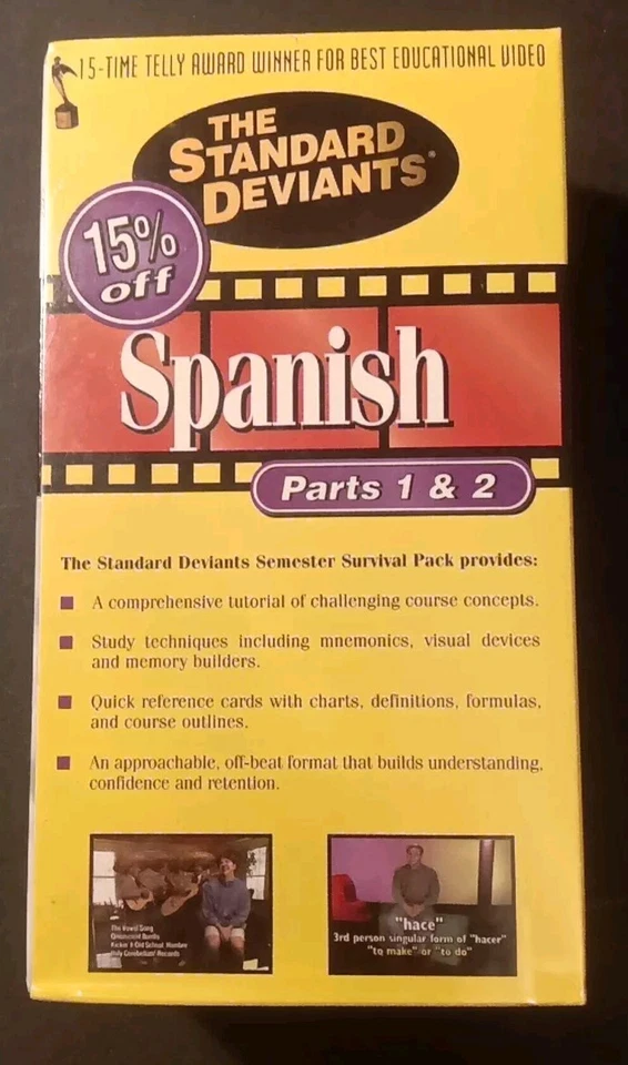The Standard Deviants:Spanish (Parts 1 & 2) VHS - Image 3 of 4