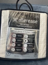 ALLEREASE Twin Mattress Protector Platinum Allergy Relief & Comfort Zip-Off Top