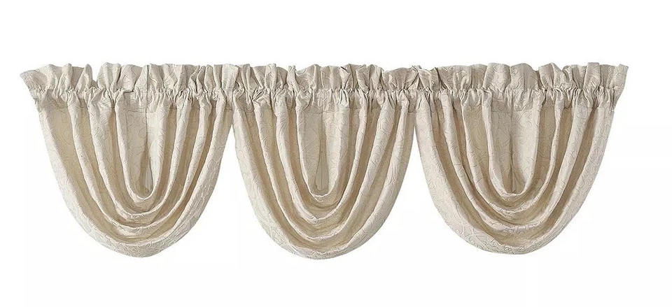 Juego de 3 cenefas Waterford H2407F marfil valetta cascada 42,5x33 pulgadas Foto 2 de 3