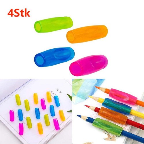 4x Writing Aid for Right and Left Handers Pencil Grip Tool Silicone Pen Holder