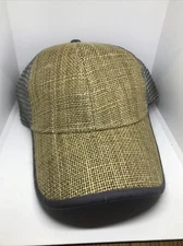 D&Y David And Young Burlap Grey Cap Baseball Hat Adjustible Grey New