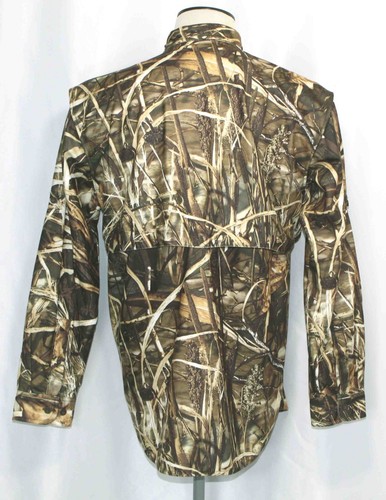 Cabelas Hunting Advantage Max-4 HD Camo Waterfowl Button Shirt Mens Size M - Picture 4 of 5
