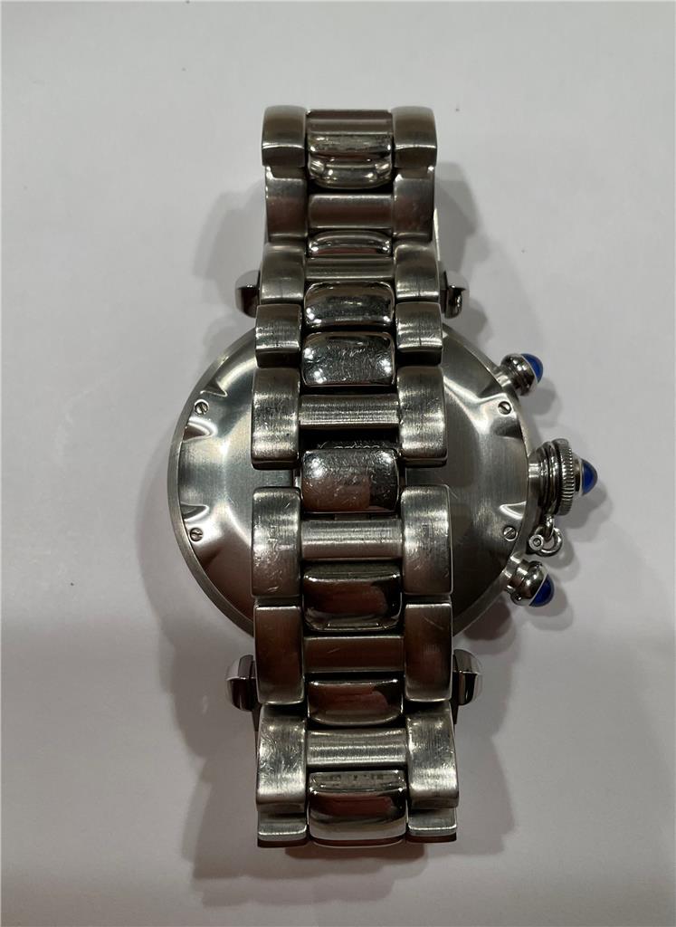 Cartier Pasha Stainless Steel 38mm Chronograph Watch Swiss Made
