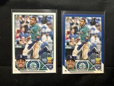 2023 Topps Series 1 -  RARE Royal Blue Border #330 Julio Rodriguez + Base