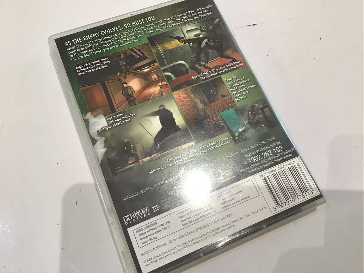 Tom Clancy's Splinter Cell Chaos Theory (2005) Win 2000/XP PC DVD